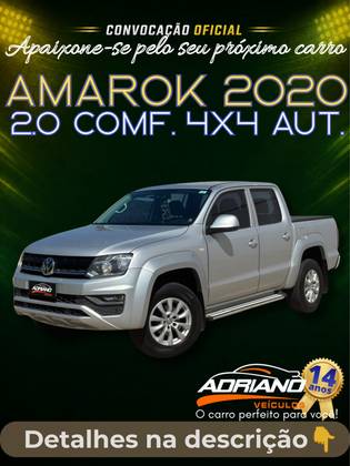 VOLKSWAGEN AMAROK 2.0 COMFORTLINE 4X4 CD 16V TURBO INTERCOOLER DIESEL 4P AUTOMÁTICO VOLKSWAGEN AMAROK 2.0 COMFORTLINE 4X4 CD 16V TURBO INTERCOOLER DIESEL 4P AUTOMÁTICO